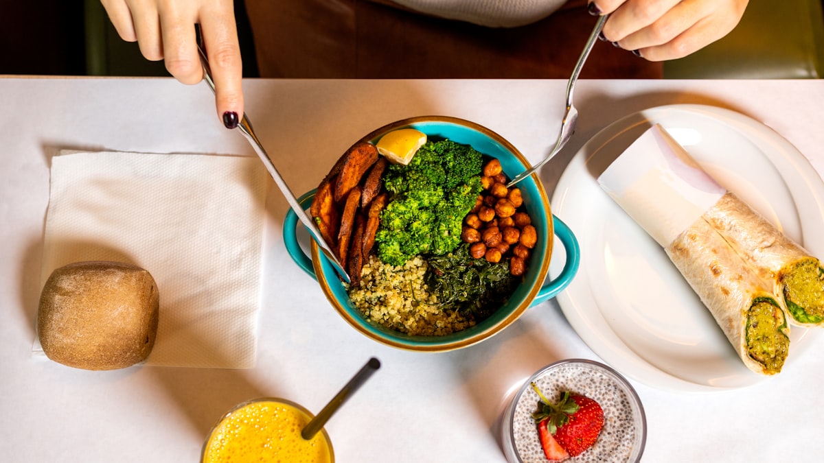 Nutritious meal showcasing balanced diet components